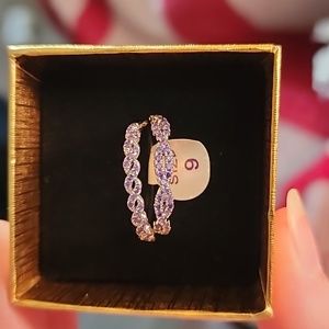 Violet cubic zirconia ring size 9